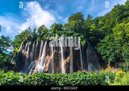 Les lacs de Plitvice, parc national, Croatie Banque D'Images