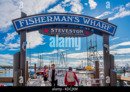 Fisherman's Wharf, Steveston Village, Richmond, British Columbia, Canada. Banque D'Images