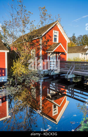 Maison de Pêcheurs, chantiers navals Britannia National Historic Site, Steveston Village, Richmond, British Columbia, Canada. Banque D'Images