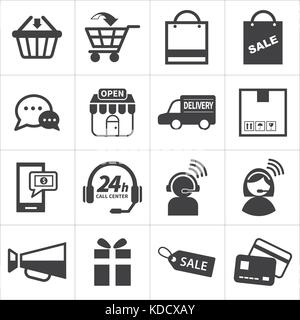 E-commerce icon set Illustration de Vecteur