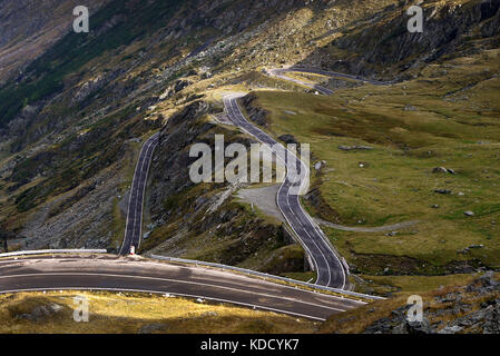 La route Transfagarasan Roumanie. Banque D'Images