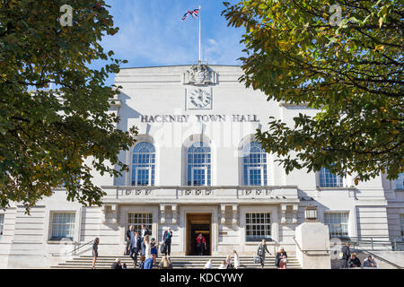 Hôtel de Ville de Hackney, Mare Street, London, Central London Borough of Hackney, Greater London, Angleterre, Royaume-Uni Banque D'Images