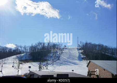 Le célèbre domaine skiable - parfait versant nord de la Indiana Banque D'Images