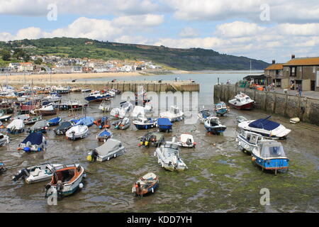 Lyme Regis Lyme Regis et port de la Cobb, Dorset, UK Banque D'Images