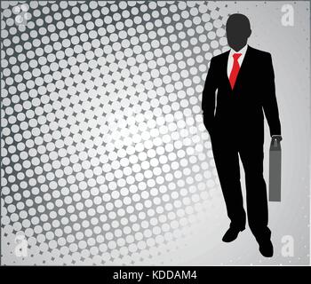 Businessman on the abstract background - vector Illustration de Vecteur