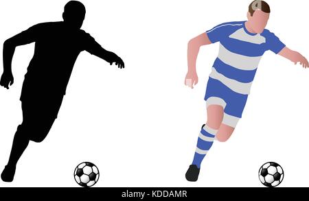 Joueur de football d'ossature et de l'illustration - vector Illustration de Vecteur