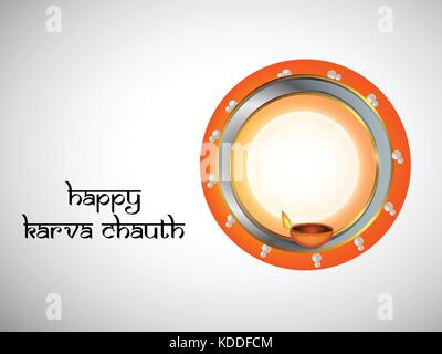 Illustration de fond karva chauth festival hindou Illustration de Vecteur