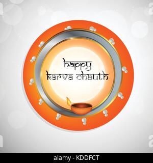 Illustration de fond karva chauth festival hindou Illustration de Vecteur