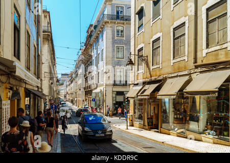 Lisbonne, Portugal - 11 août 2017 : le centre-ville de la ville de Lisbonne au Portugal Banque D'Images