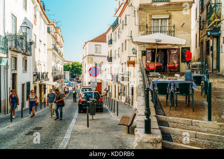 Lisbonne, Portugal - 11 août 2017 : le centre-ville de la ville de Lisbonne au Portugal Banque D'Images