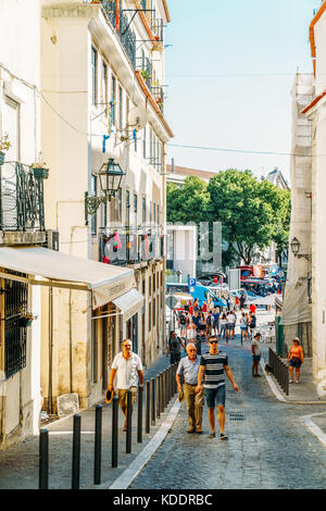 Lisbonne, Portugal - 11 août 2017 : le centre-ville de la ville de Lisbonne au Portugal Banque D'Images