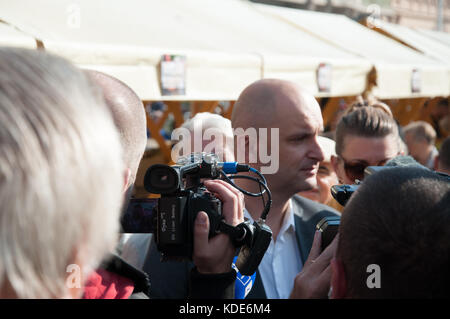 Zagreb, Croatie. 13 oct, 2017. Foire de l'hiver et produits autonomes. crédit : veronika pfeiffer/Alamy live news Banque D'Images