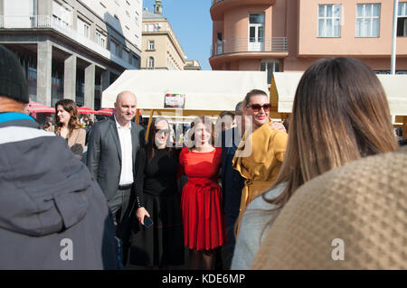 Zagreb, Croatie. 13 oct, 2017. Foire de l'hiver et produits autonomes. crédit : veronika pfeiffer/Alamy live news Banque D'Images