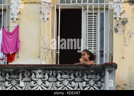 Jeune fille Vedado La Havane Banque D'Images