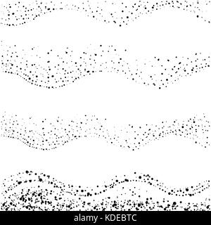 Résumé fond Dot art style vague, noir et blanc -Vector Background Illustration de Vecteur