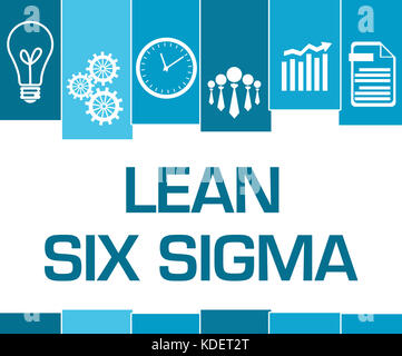 Lean Six sigma de bandes bleues, symboles Banque D'Images