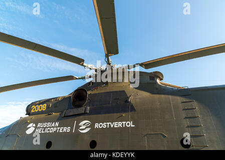 Joukovski, Russie - le 24 juillet. 2017. l'hélicoptère de transport lourd russe de mi 26 à l'international aerospace show maks 2017 Banque D'Images