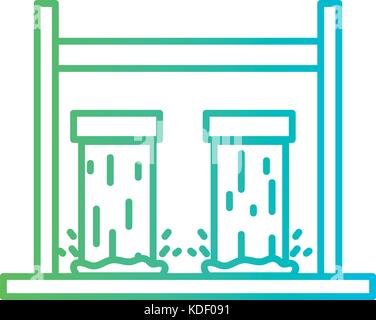 Les réservoirs d'eau de réserve à l'industrie des conteneurs vector illustration Illustration de Vecteur