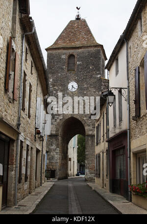 Tour de l'horloge Duras Lot-et-Garonne, France Banque D'Images