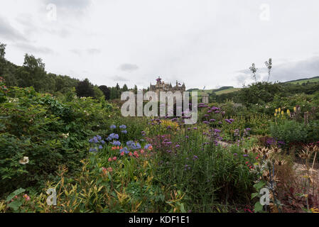 Abbotsford House, la Maison de Sir Walter Scott, Melrose, le Roxburghshire, Scottish Borders Banque D'Images