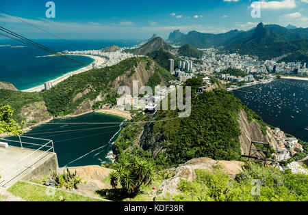 En téléphérique, Rio de Janeiro, Brésil Banque D'Images