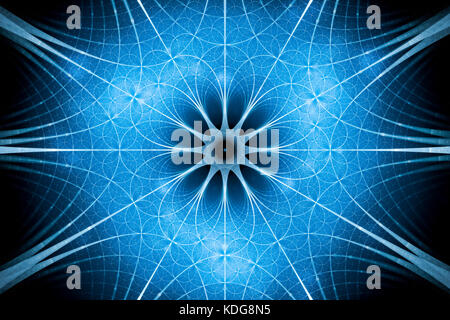 Géométrie sphérique, hyperbolique fractale générée par ordinateur résumé fond, rendu 3D Banque D'Images