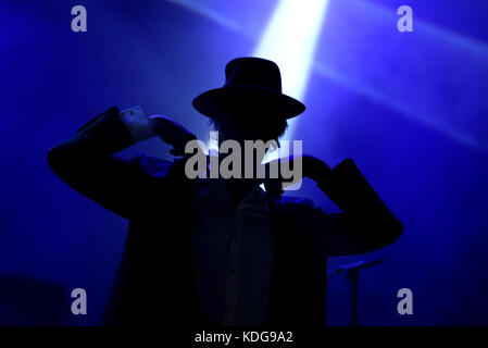 BENICASSIM, ESPAGNE - 15 JUL : Pete Doherty (musicien) se produit en concert au Festival le 15 juillet 2017 à Benicassim, Espagne. Banque D'Images