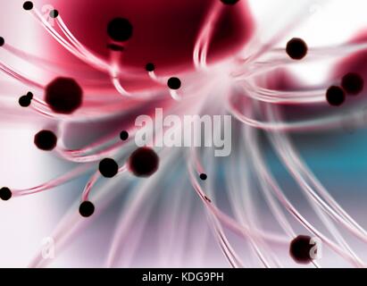 La fibre optique permet de transporter de gros volumes de données. Banque D'Images