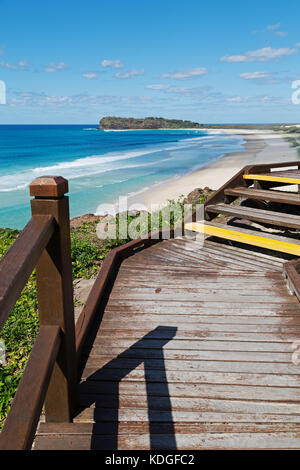 En Australie l'allée menant à la plage d'Hervey Bay Fraser island comme paradise concept et vous détendre Banque D'Images