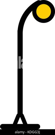 Contours streetlight. icône de l'élément de conception des parcs isolés vector illustration sur fond blanc à lineart nouveau style moderne. Illustration de Vecteur