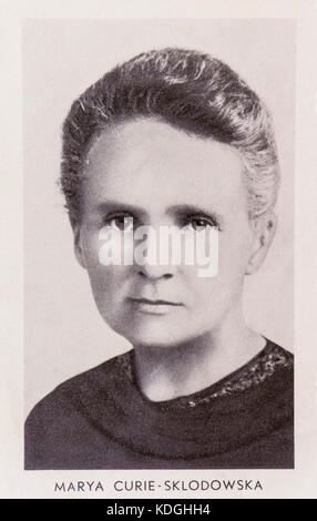 Portrait de Marie Curie le scientifique Banque D'Images