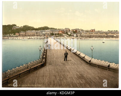 De la jetée de Sandown, Isle of Wight, Angleterre RCAC2002708256 Banque D'Images