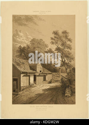 Études de paysage en sépia Plaque Composition VIII. Croquis de la Nature. La lumière du soleil. Troisième étape, terminée par Boston Public Library Banque D'Images