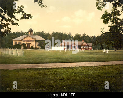 Collège militaire royal de Sandhurst, terrains de cricket, Camberley, Surrey, Angleterre, ca. 1895 Banque D'Images