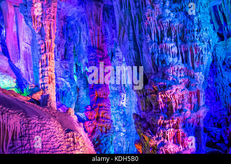 Reed Flute Cave, Guilin, Guangxi, Chine Banque D'Images