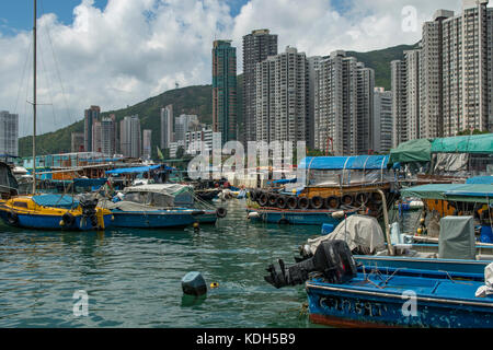 Vieux port à Aberdeen, hong kong, Chine Banque D'Images