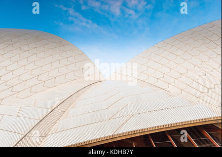 Image abstraite de l'icône de toit de l'opéra de Sydney, Sydney Australie Nouvelle Galles du sud. Banque D'Images