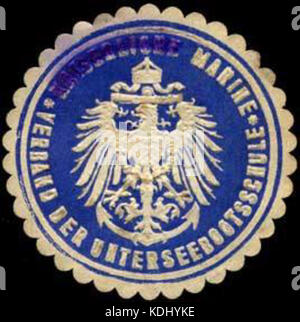 Siegelmarke Unterseebootsschule Verband der Kaiserliche Marine W0255302 Banque D'Images