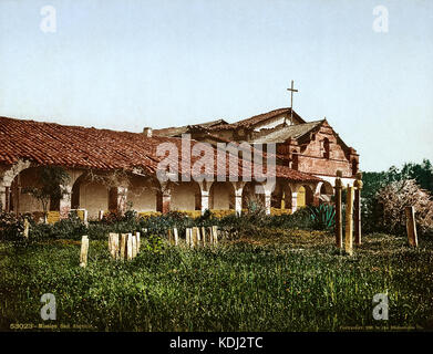 La mission de San Antonio de Padua, comté de Monterey, Californie, 1898 Banque D'Images