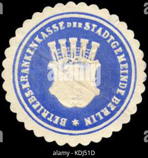 Siegelmarke Société Krankenkasse der Stadtgemeinde Berlin W0219459 Banque D'Images