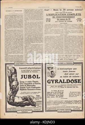 3 Juillet 1915 pas 3774, scan 35, Annonces 8 Banque D'Images