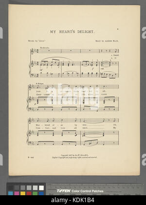 Cette entrée fait référence à une œuvre intitulée 'My Heart's Delight', qui fait partie de la collection NYPL Hades. Aucun contexte supplémentaire sur son sujet ou son contenu n'est fourni dans cette référence. Banque D'Images