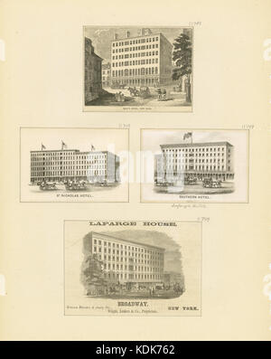 L'hôtel Holt, New York ; Hotel Saint Nicolas, le sud de l'hôtel ; Hôtel LaFarge (NYPL b13476047 423303) Banque D'Images