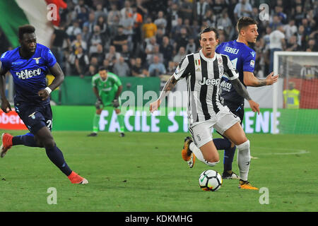 Turin, Italie. 14 octobre, 2017. Federico bernardeschi (juventus) au cours de la série d'un match de football entre la Juventus et SS Lazio de Allianz Stadium le 14 octobre 2017 à Turin, Italie. crédit : fabio annemasse/Alamy live news Banque D'Images