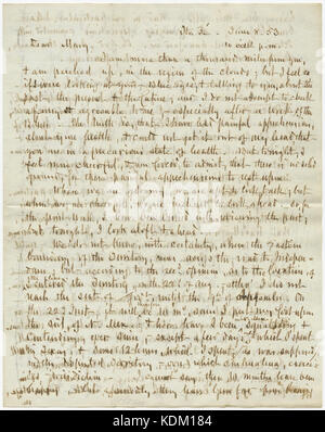 Lettre signée Wm. Carr Lane (William Carr Lane), Santa Fe (Sta. Fe), à Marie (Mary Ewing Lane), Saint Louis, le 8 juin 1853 Banque D'Images