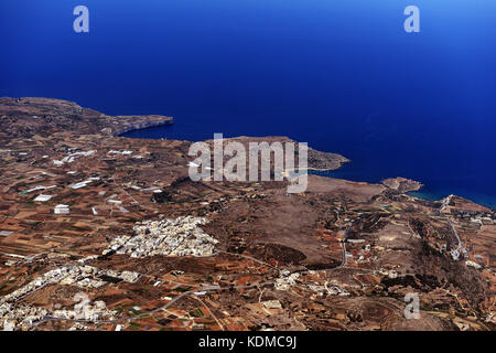 Une vue aérienne de Ras il Pellegrin et la ville de Palerme à Malte. Banque D'Images