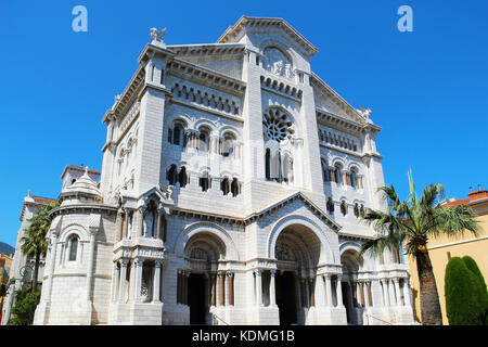 La cathédrale de saint Nicolas (également connu sous le nom de Cathédrale de Monaco, et la cathédrale de Notre Dame de l'Immaculée conception), Monaco-ville Banque D'Images