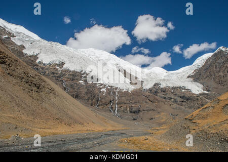 Karola glacier, Shannan, Tibet, Chine Banque D'Images