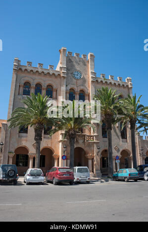 Siège de la police, Ciutadella de Menorca, Îles Baléares, Espagne Banque D'Images