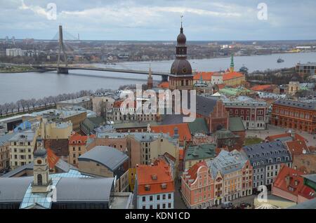 Blick auf die Altstadt von Riga (Lettonie) Banque D'Images